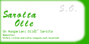sarolta olle business card